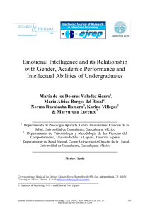 Emotional Intelligence and its Relationship with Gender, Academic