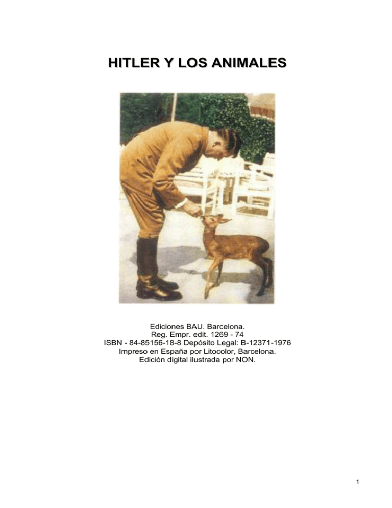 hitler y los animales hitler y los animales