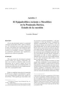 El Epipaleolítico reciente o Mesolítico en la Península Ibérica