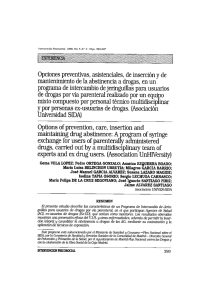 Opciones preventivas, asistenciales, de inserción y de