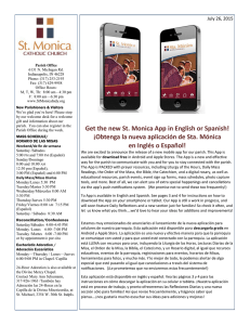 Get the new St. Monica App in English or Spanish! ¡Obtenga la
