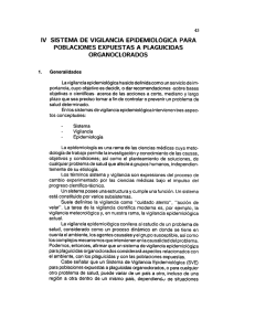 iv sistema de vigilancia epidemiológica para poblaciones expuestas