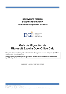 Guía de Migración de Microsoft Excel a OpenOffice Calc