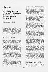 Historia El Marqués de Comillas. Historia de un buque hospital