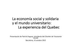 La economía social y solidaria y el mundo universitario