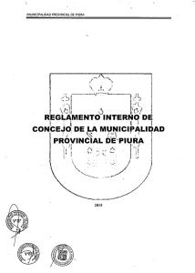 Reglamento interno del Concejo - Municipalidad Provincial de Piura