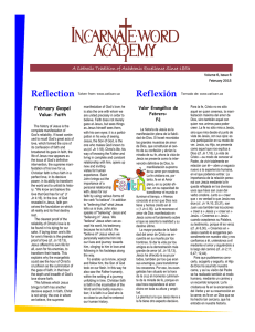 Reflection Reflexión - Incarnate Word Academy