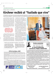 Kirchner recibió al “fusilado que vive”