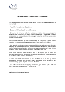 Declaración Oficial Gobierno de Madeira - 11 de agosto