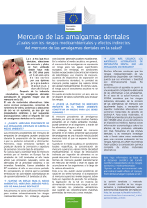 Mercurio de las amalgamas dentales