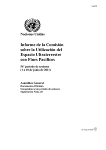 Informe de la Comisión sobre la Utilización del Espacio