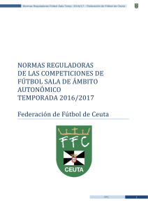 Bases Competición Fútbol Sala, Temporada 2016-2017