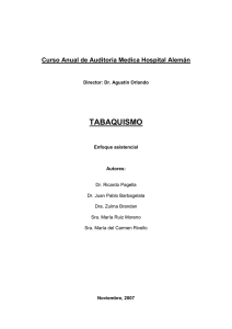 TABAQUISMO - Auditoria Medica Hoy, curso de Auditoria medica