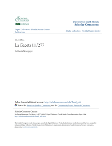 La Gaceta 11/277 - Scholar Commons
