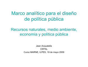 Marco analítico para el diseño de política pública