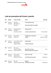 Lista de premiados del Premio Lazarillo.