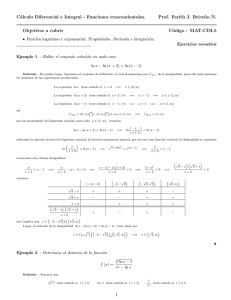 Cálculo Diferencial e Integral - Funciones trascendentales. Prof