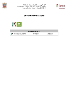 GOBERNADOR ELECTO - Instituto Electoral del Estado de Campeche
