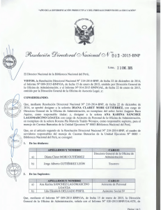 RESOLUCIÓN DIRECTORAL NACIONAL 003-2015-BNP