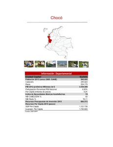 Chocó - DNP Departamento Nacional de Planeación