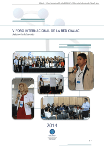 Relatorio V Foro Red CIMLAC, Cuba 2014