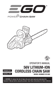 56v lithium-ion cordless chain saw