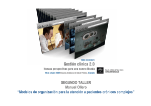 SEGUNDO TALLER Manuel Ollero “Modelos de organización para