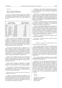 25–VII–2001 10059 Lote uno: Tipo 2.ª licitación: 220.500 pesetas