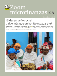 El desempeño social - Microfinance Gateway