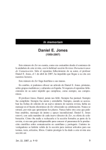 In memoriam Daniel E. Jones