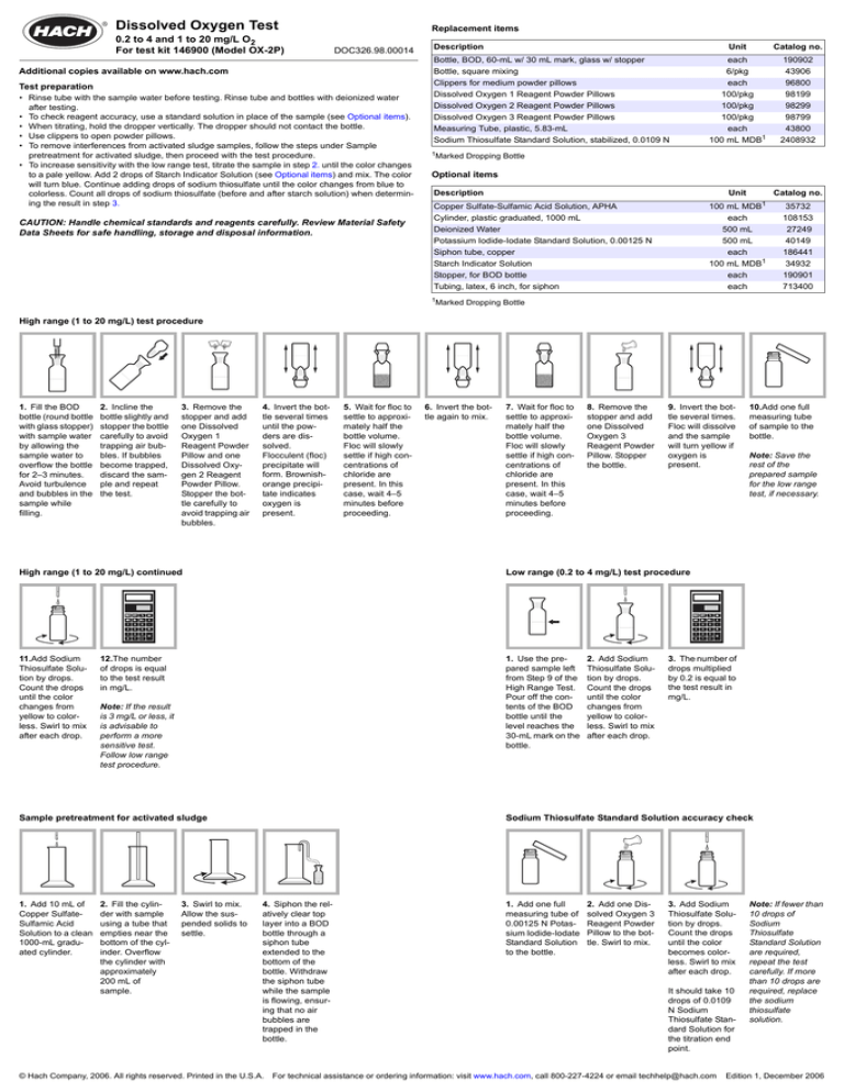 Dissolved Oxygen Test