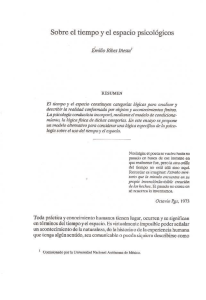 Sobre el tiempo y el espacio psicológiws