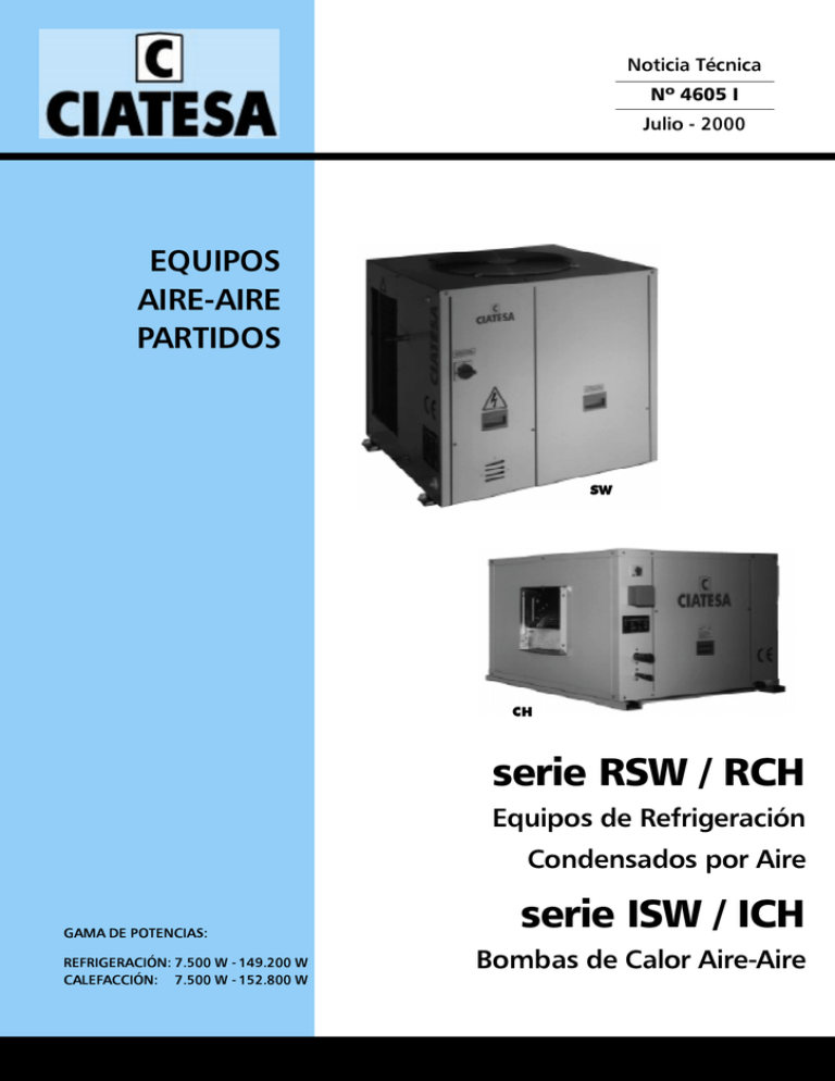 serie RSW / serie ISW ICH