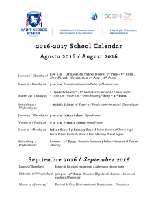 2016-2017 School Calendar