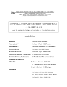 XXVI ASAMBLEA NACIONAL DE GRADUADOS EN CIENCIAS