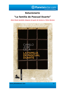 Solucionario “La familia de Pascual Duarte”