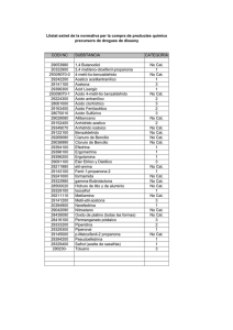 Llista de productes químics precursors de drogues de disseny