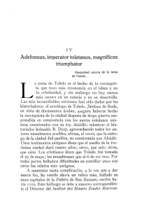 Adefonsus imperator toletanus, magnificus triumphator
