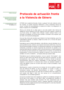 Protocolo de actuación frente a la Violencia de Género