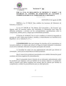 Resolución N° 464-2006 - Ministerio de Industria y Comercio