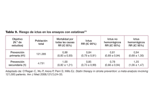 Riesgo de ictus en los ensayos con estatinas