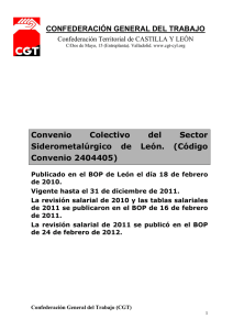 Convenio Colectivo del Sector Siderometalúrgico de León. (Código