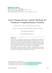 Least Change Secant Update Methods for Nonlinear