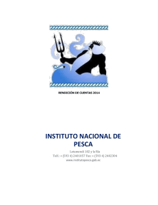 rendición de cuentas 2014 - Instituto Nacional de Pesca