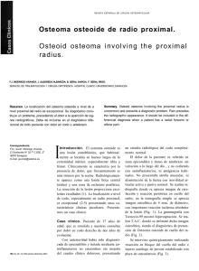 Osteoma osteoide de radio proximal. Osteoid osteoma involving the