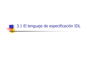 3.1 El lenguaje de especificación IDL