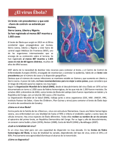¿El virus Ébola? - uesralourdes.com.ve
