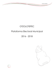 OTZOLOTEPEC Plataforma Electoral Municipal 2016