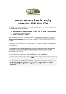Información sobre áreas de camping alternativas FMM Sines 2016