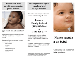 ¡Nunca sacuda a un bebé! - Alameda County Public Health